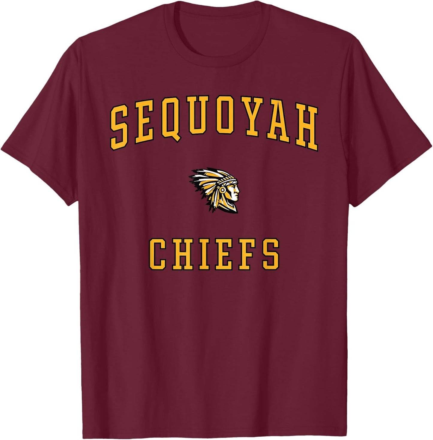 Sequoyah High School Chiefs T-Shirt - T-Shirt | Maroon