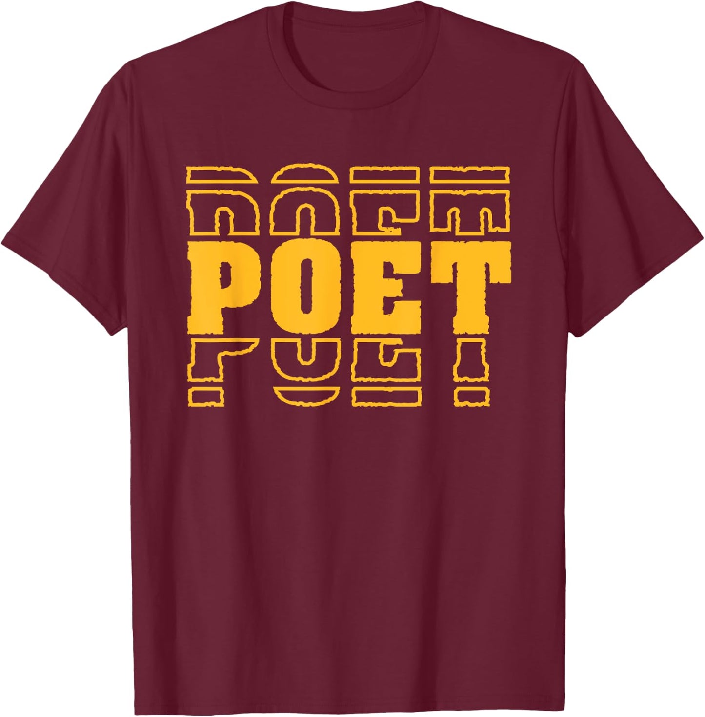 Vintage Poet | Lyrics Literature | Retro Poetry T-Shirt - T-Shirt | Maroon