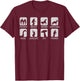 Cryptozoology Cryptid Creatures 8 Mythical Creatures T-Shirt - T-Shirt | Maroon