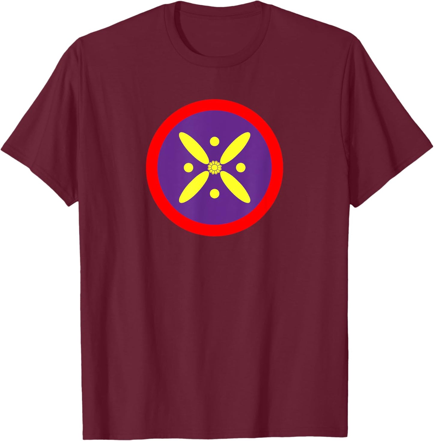 Derafsh Kaviani, lotus flower, Iranian history, flag, badge T-Shirt - T-Shirt | Maroon