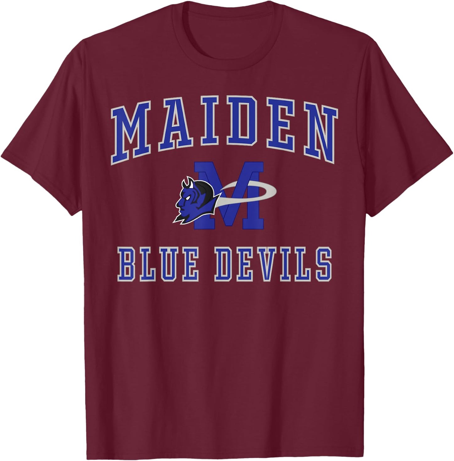 Maiden High School Blue Devils C1 T-Shirt - T-Shirt | Maroon