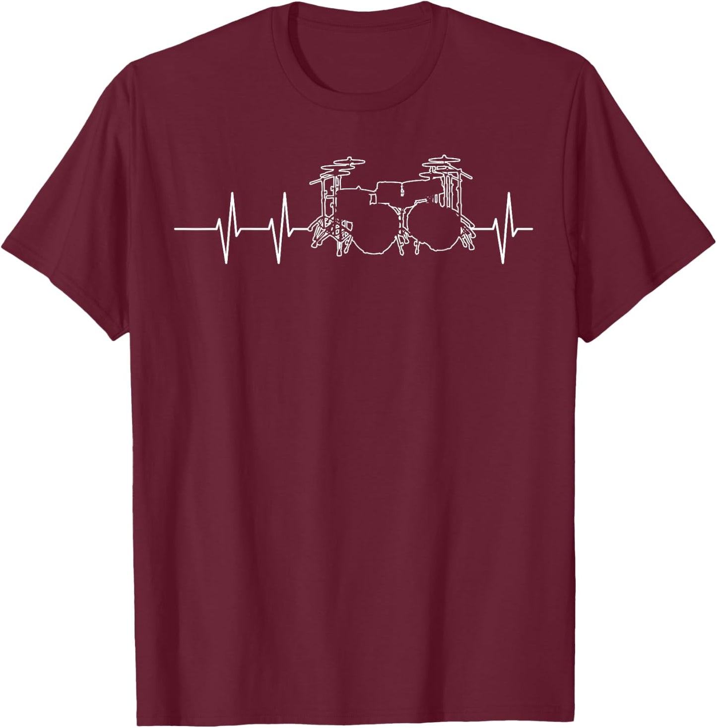 Funny Drummer Art Women Kids Drumming Lover Drummer T-Shirt - T-Shirt | Maroon