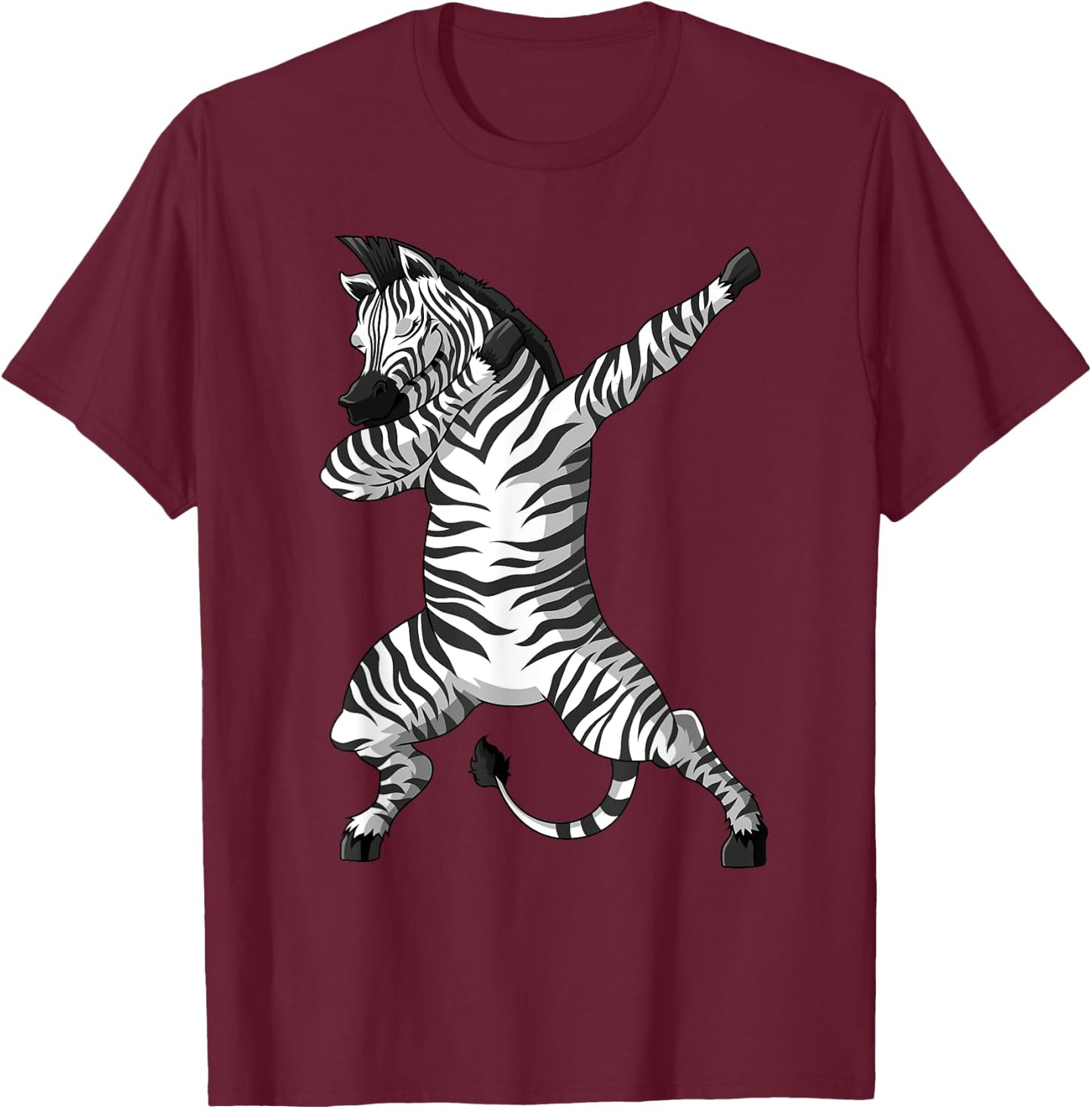 Funny Zebra Dab Dabbing Zoo Africa Safari Animal Lover Gifts T-Shirt - T-Shirt | Maroon