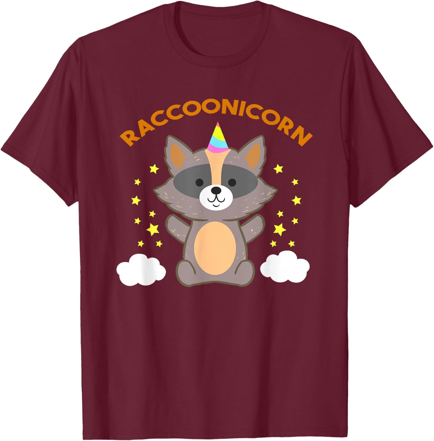 Racoonicorn Shirt - Raccoon Unicorn Trash Panda T-Shirt - T-Shirt | Maroon