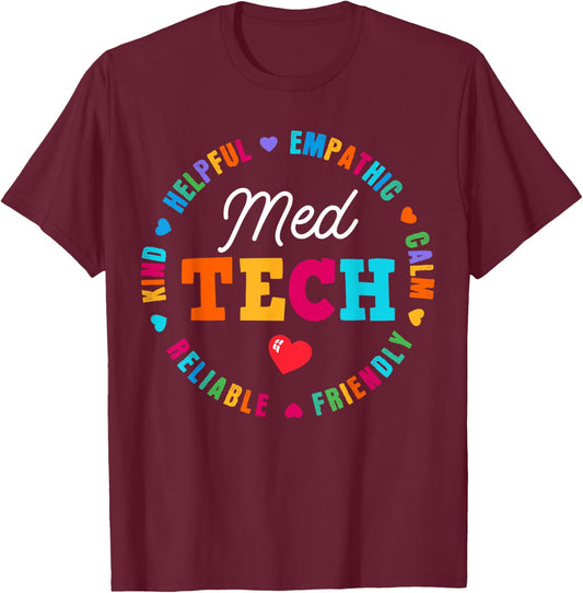 MED Tech Appreciation Week healthcare Medical Technologist T-Shirt - T-Shirt | Maroon