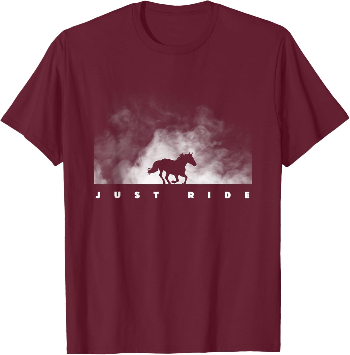 Horse Riding Apparel - Horse T-Shirt - T-Shirt | Maroon