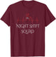 Funny RN - Night Shift Squad - Registered Nurse T-Shirt - T-Shirt | Maroon