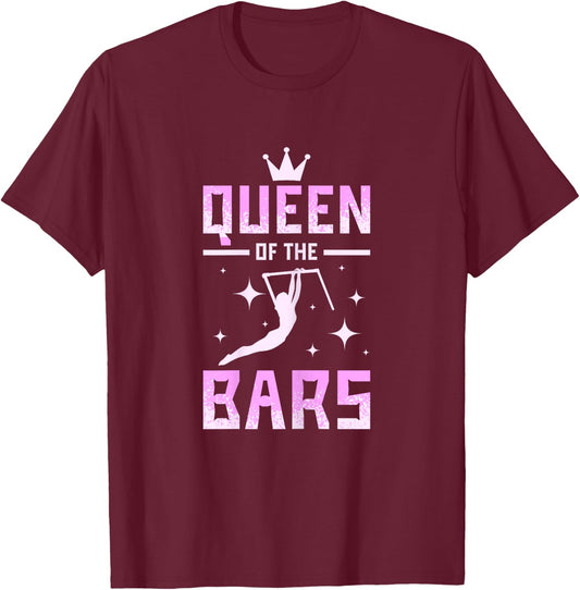 Queen of the bars gymnastics T-Shirt - T-Shirt | Maroon