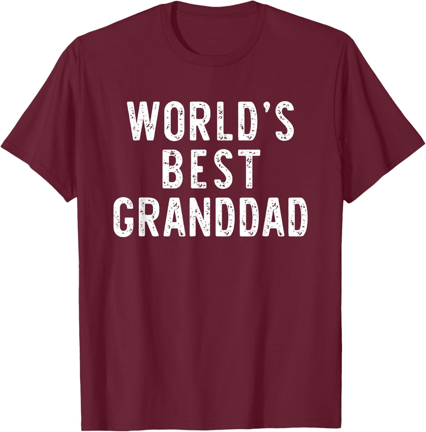 World's Best Granddad Funny Family T-Shirt - T-Shirt | Maroon