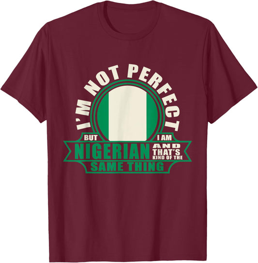 Nigerian Shirt Nigeria Nigerian Roots Nigerian Flag Nigeria T-Shirt - T-Shirt | Maroon