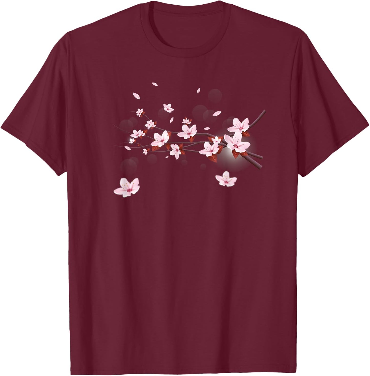 Sakura Cherry Blossom Japan's Favorite Flower T-Shirt - T-Shirt | Maroon