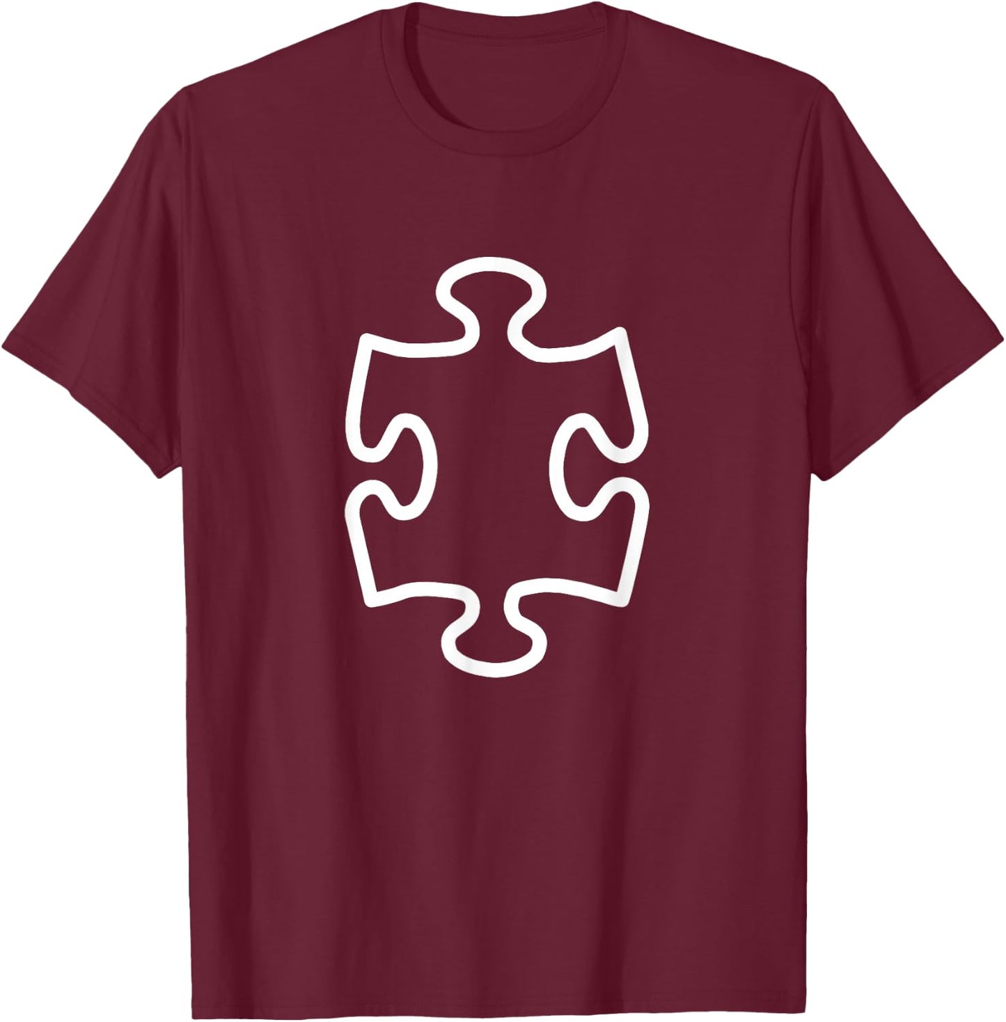 Puzzle Piece T-Shirt - T-Shirt | Maroon