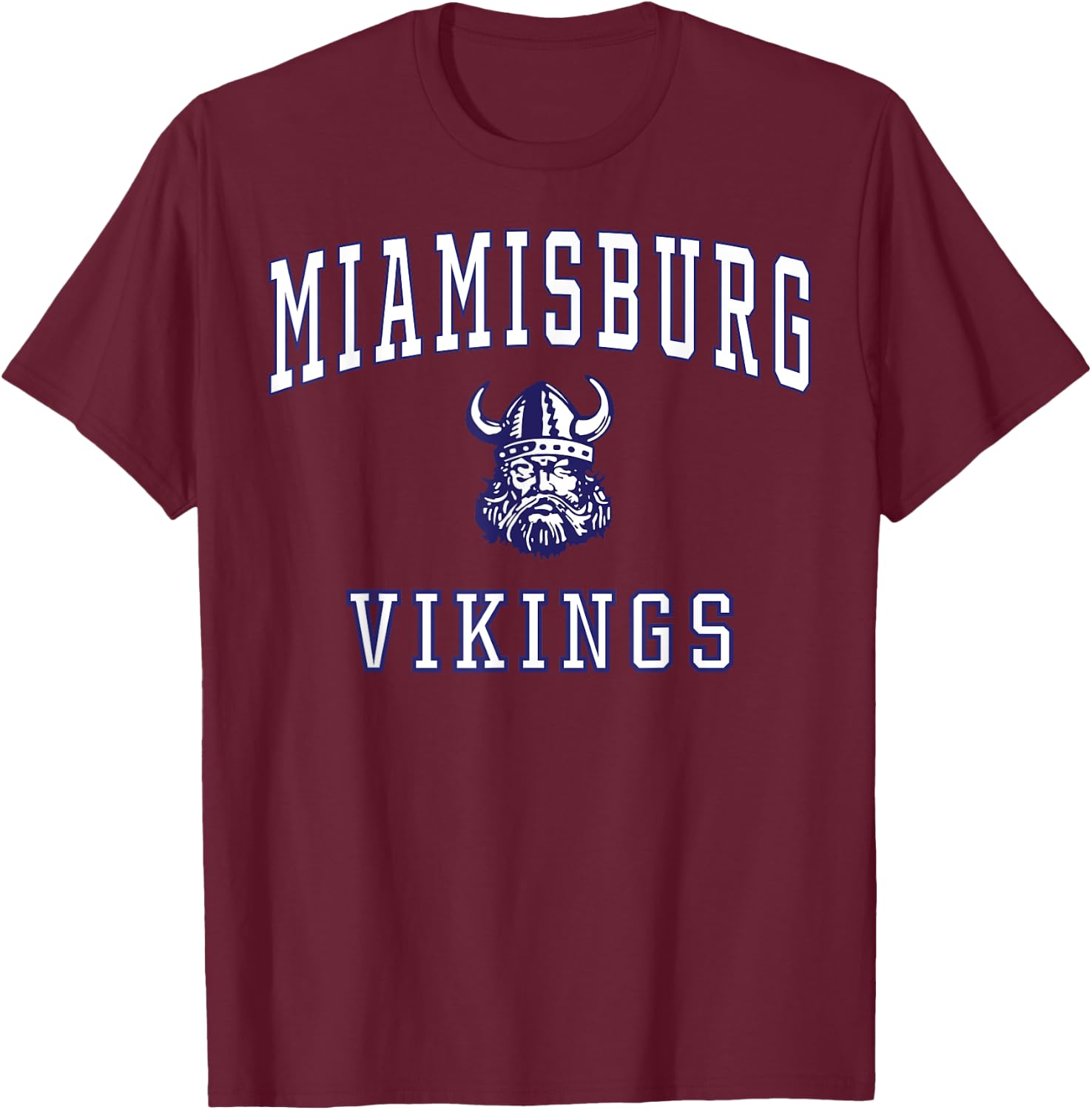 Miamisburg High School Vikings C1 T-Shirt - T-Shirt | Maroon