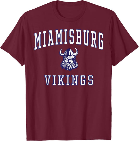 Miamisburg High School Vikings C1 T-Shirt - T-Shirt | Maroon