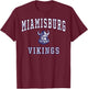Miamisburg High School Vikings C1 T-Shirt - T-Shirt | Maroon