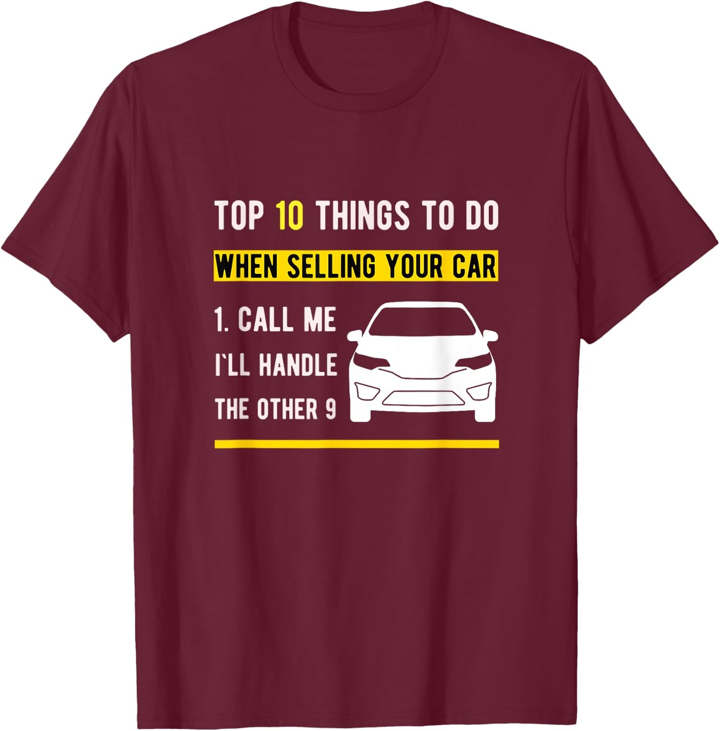 Car Salesman For Auto Seller Who Love Vintage Car T-Shirt - T-Shirt | Maroon