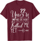22nd Wedding Anniversary Couple 22 Years of Marriage T-Shirt - T-Shirt | Maroon