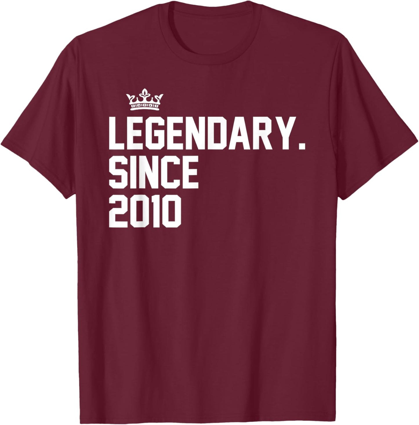 Retro Legendary Since 2010 15th Birthday 15 Year Old T-Shirt - T-Shirt | Maroon