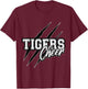 Tigers Cheer Back To School Cheerleading Team Spirit T-Shirt - T-Shirt | Maroon