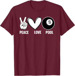 Cool 8 Ball Pool Lover Design Women Billiard Player T-Shirt - T-Shirt | Maroon