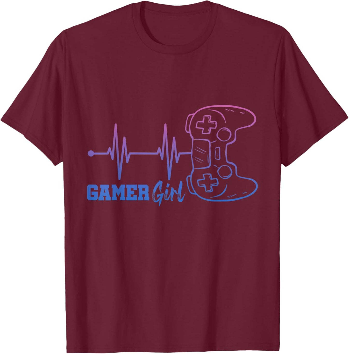 Gamer Girl Gaming T-Shirt - T-Shirt | Maroon