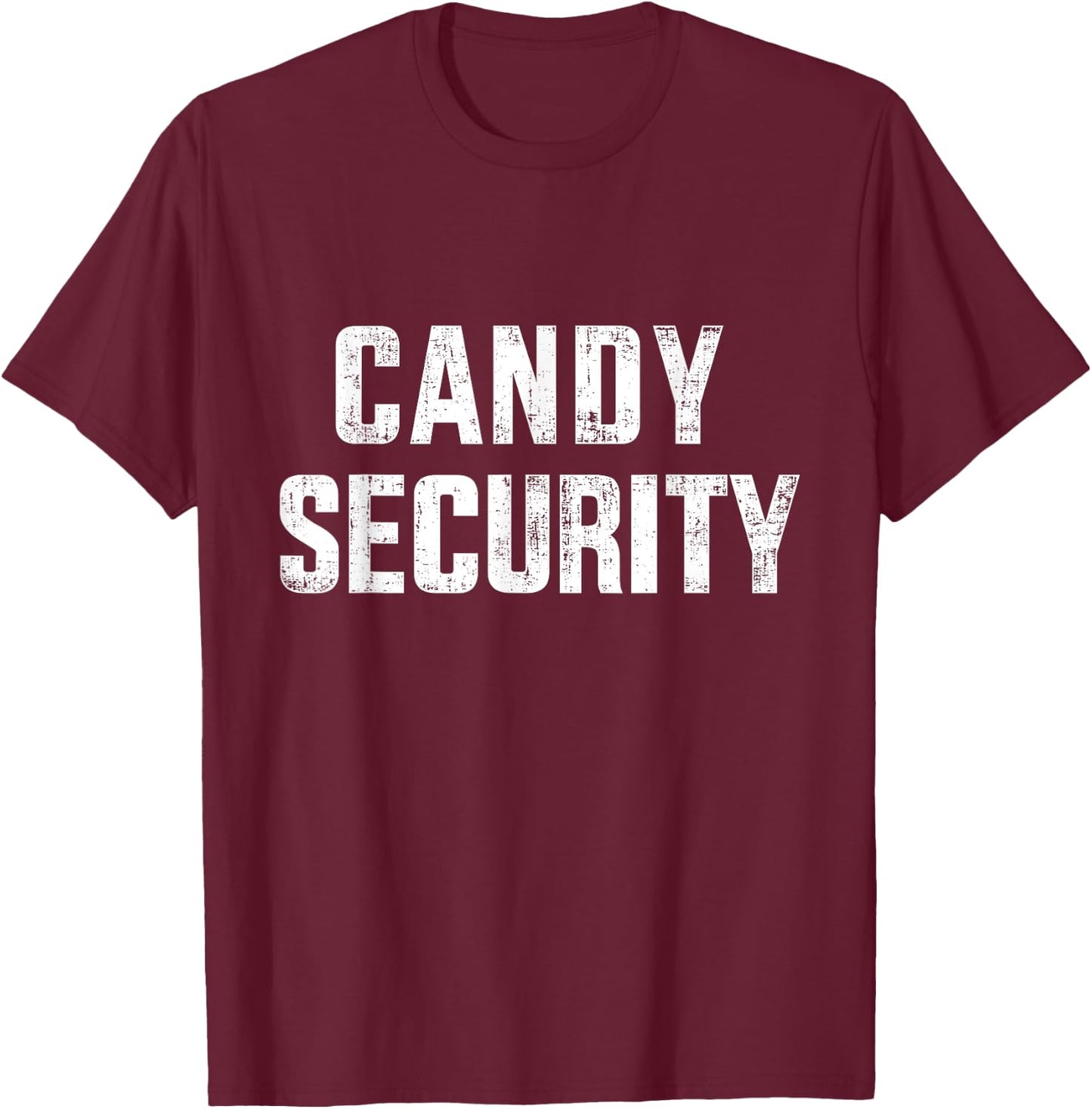 Funny candy security lazy halloween costume T-Shirt - T-Shirt | Maroon