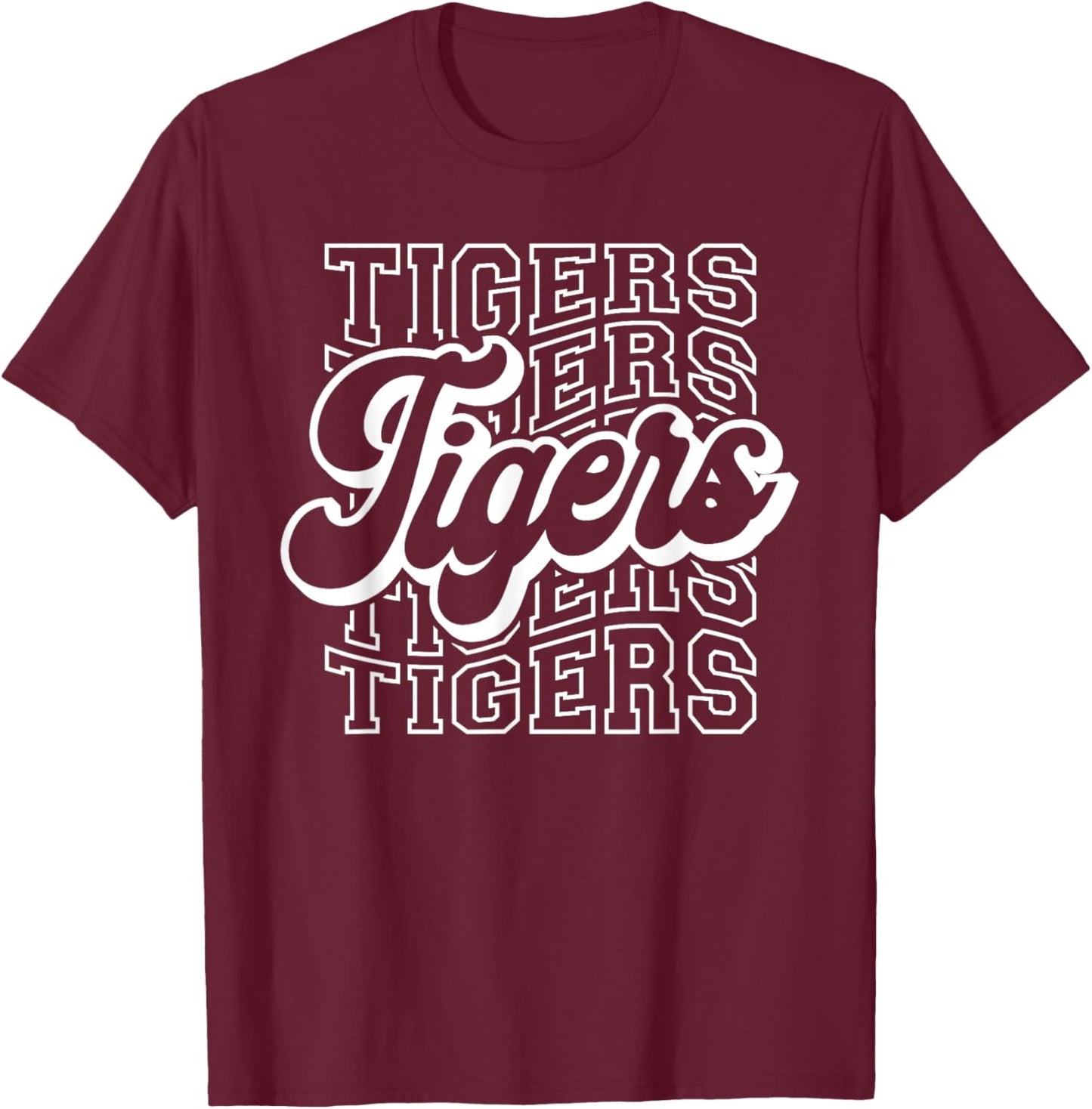 Tigers Sports Mascot - For Tigers Team Football Baseball T-Shirt - T-Shirt | Maroon