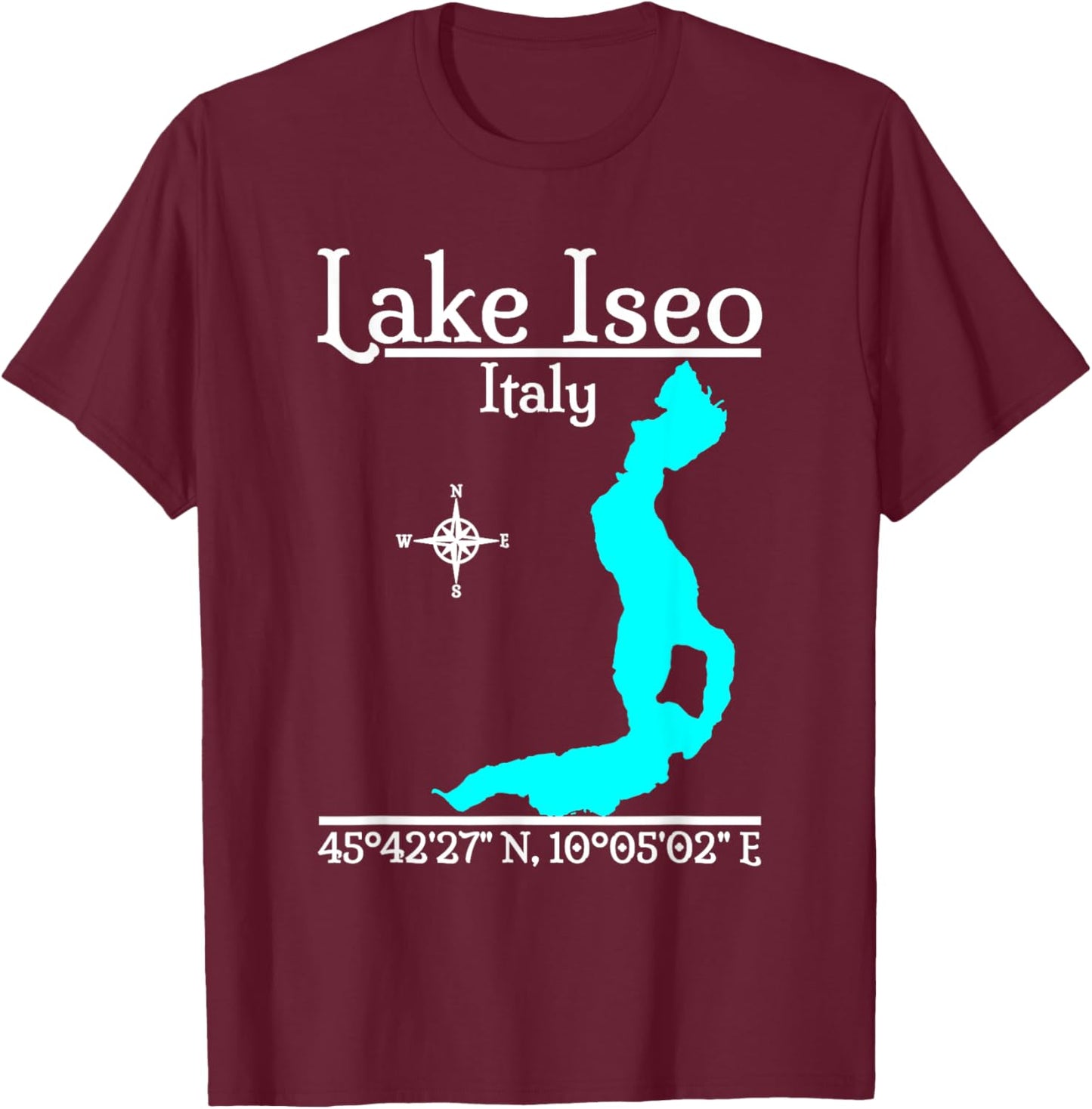 Lake Iseo - Italy T-Shirt - T-Shirt | Maroon