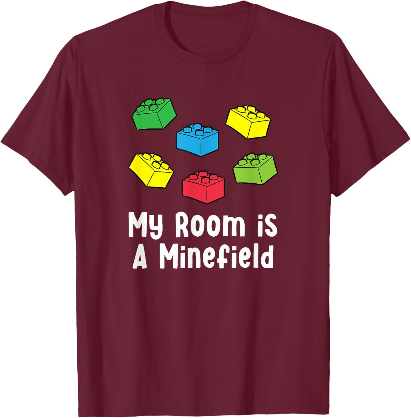 Brick Builder Funny Blocks Building Master Builder Toys Kids T-Shirt - T-Shirt | Maroon
