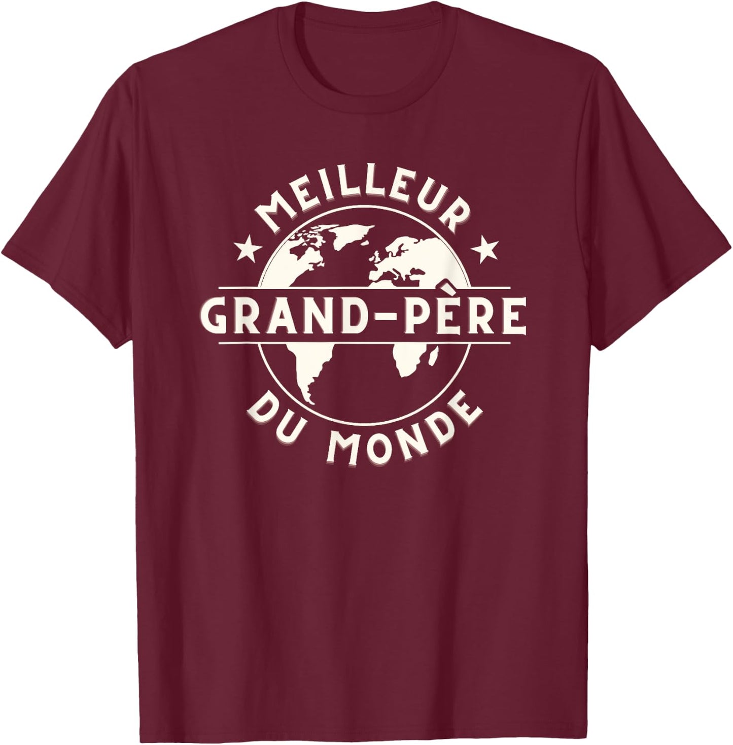Meilleur Grand-Père du Monde French Grandpa T-Shirt - T-Shirt | Maroon