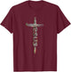 Camo Jesus Cross T-Shirt - T-Shirt | Maroon
