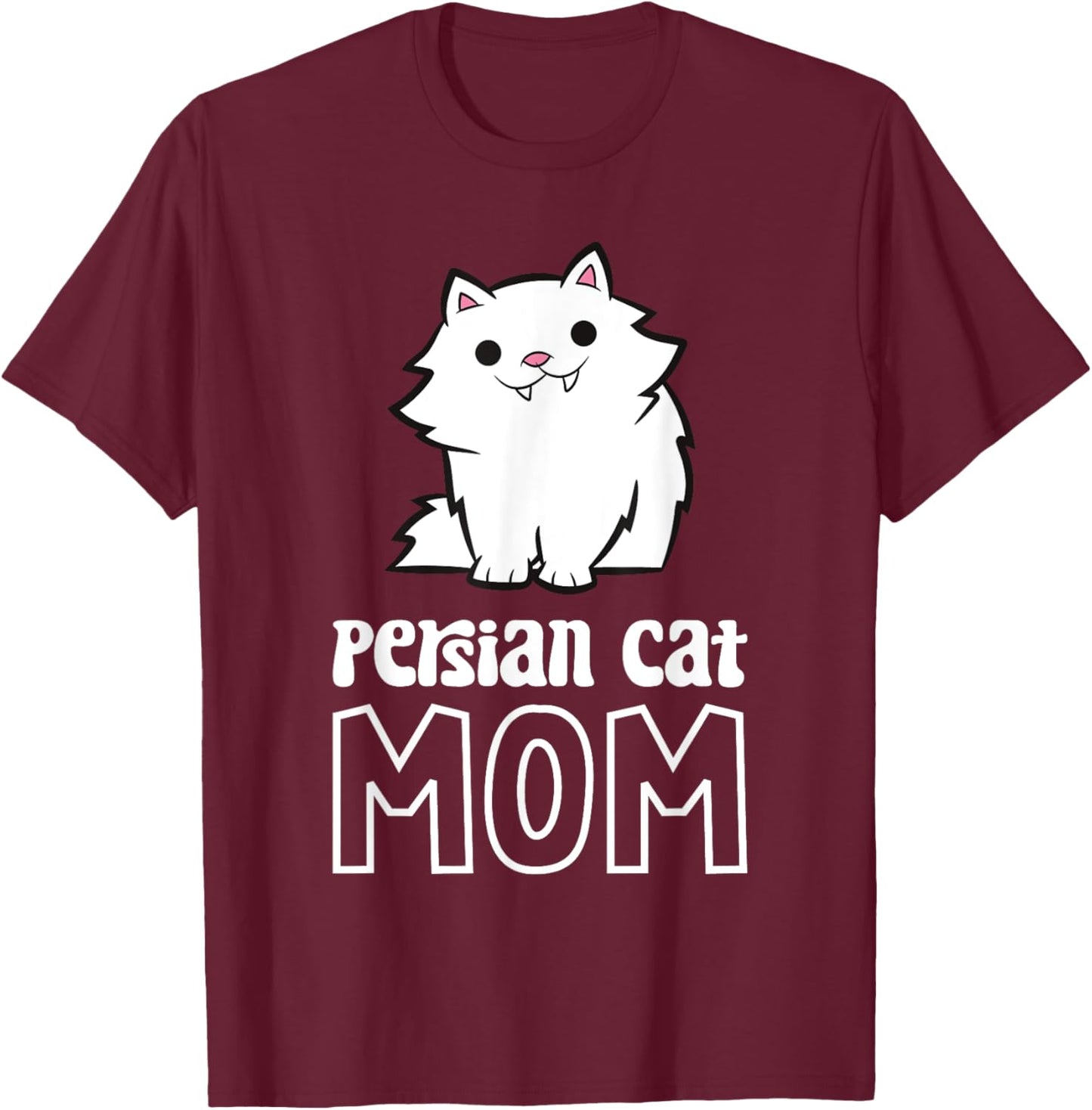 Persian Cat Mom Women Kids T-Shirt - T-Shirt | Maroon