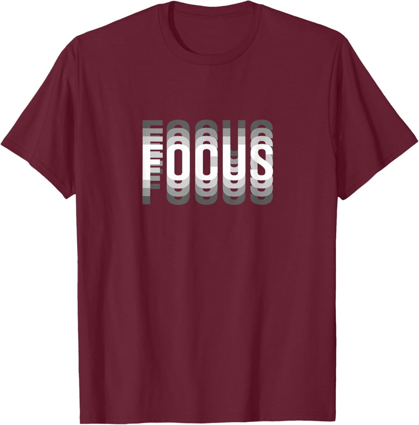 Focus Optical Illusion Trippy Small T-Shirt - T-Shirt | Maroon