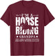 Horse Horseback Riding Grandpa Normal but Cooler Grandfather T-Shirt - T-Shirt | Maroon