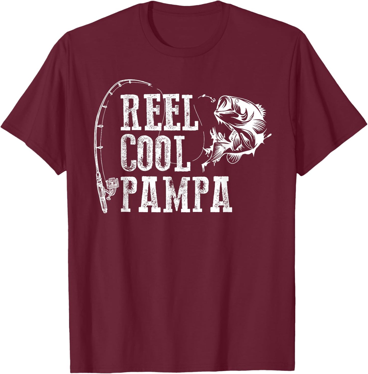 Pampa Fishing: Reel Cool Pampa T-Shirt - T-Shirt | Maroon