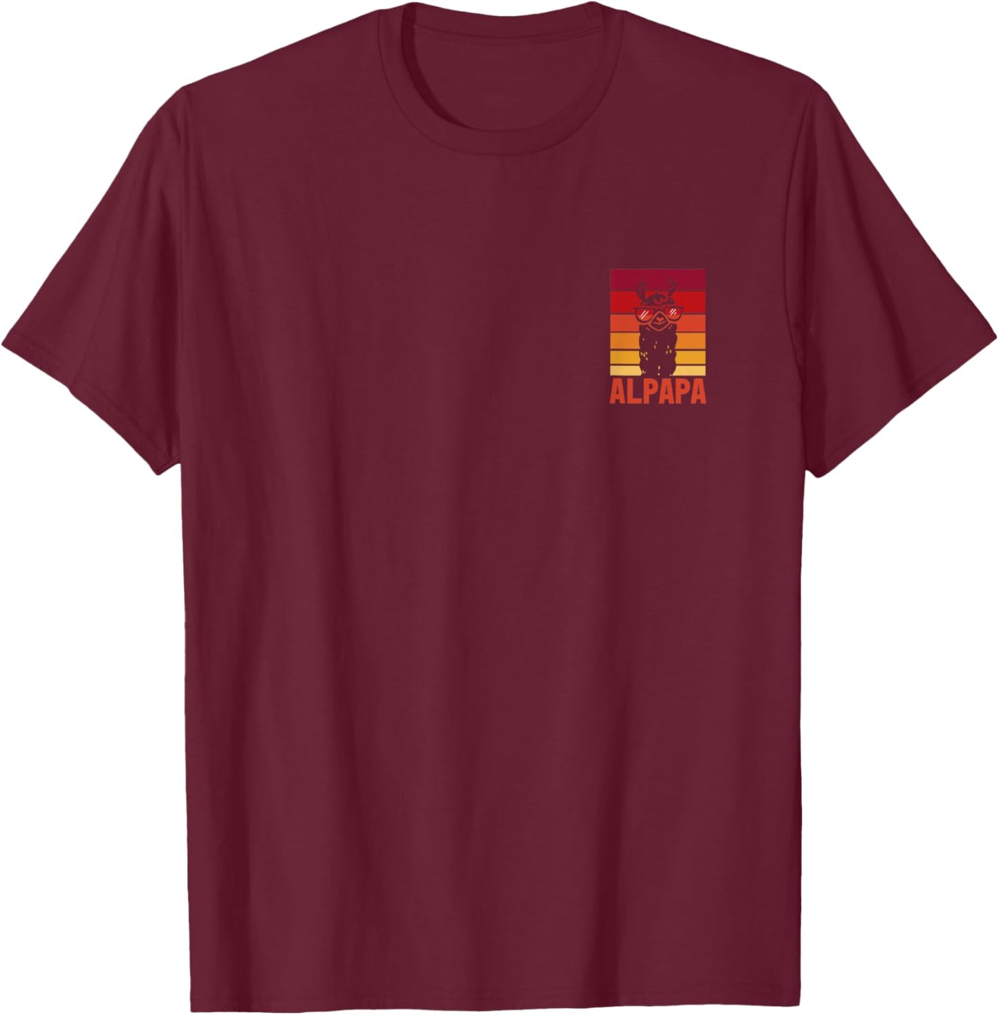 Alpapa Alpaka Lama Werdender Papa Dad Frischgebackener Vater T-Shirt - T-Shirt | Maroon