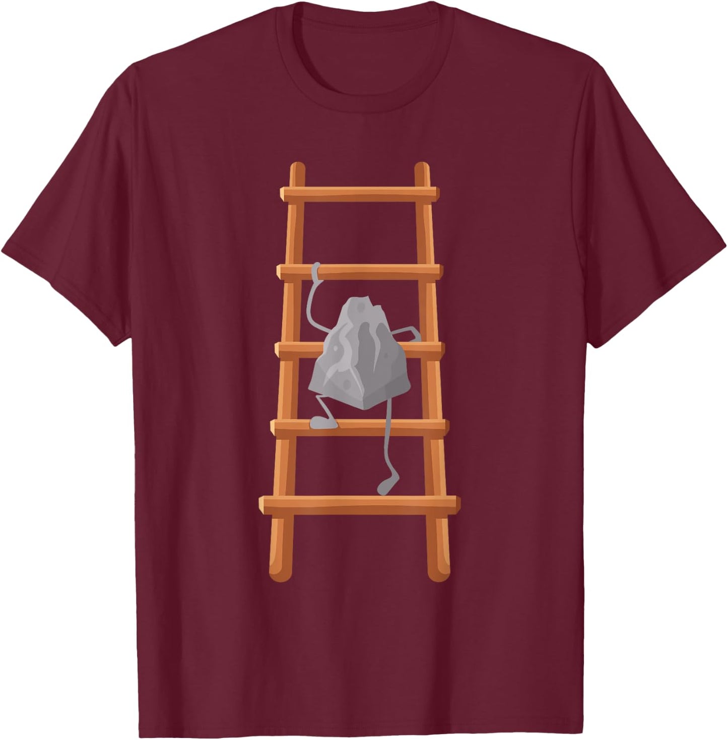 Cute Rock Climbing Art Women Bouldering Rock Climber T-Shirt - T-Shirt | Maroon