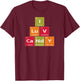 Periodic Elements of Candy Halloween Science Costume T-Shirt - T-Shirt | Maroon