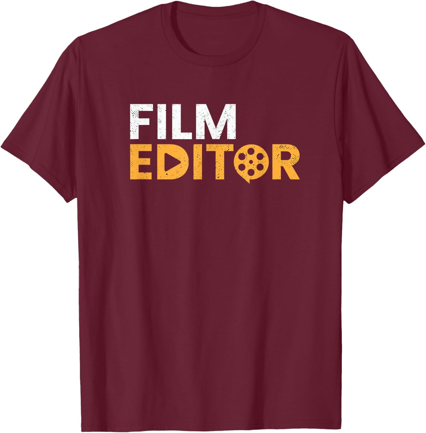 Filmeditor Video director Cameraman Filmmaker T-Shirt - T-Shirt | Maroon