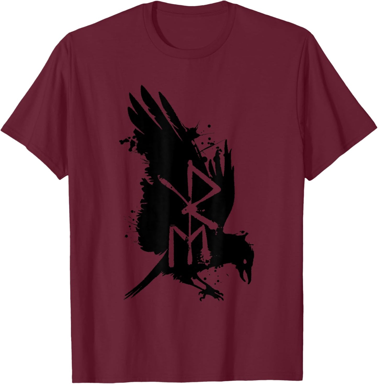 Crow Raven Norse Mythology Viking Vikings lover T-Shirt - T-Shirt | Maroon