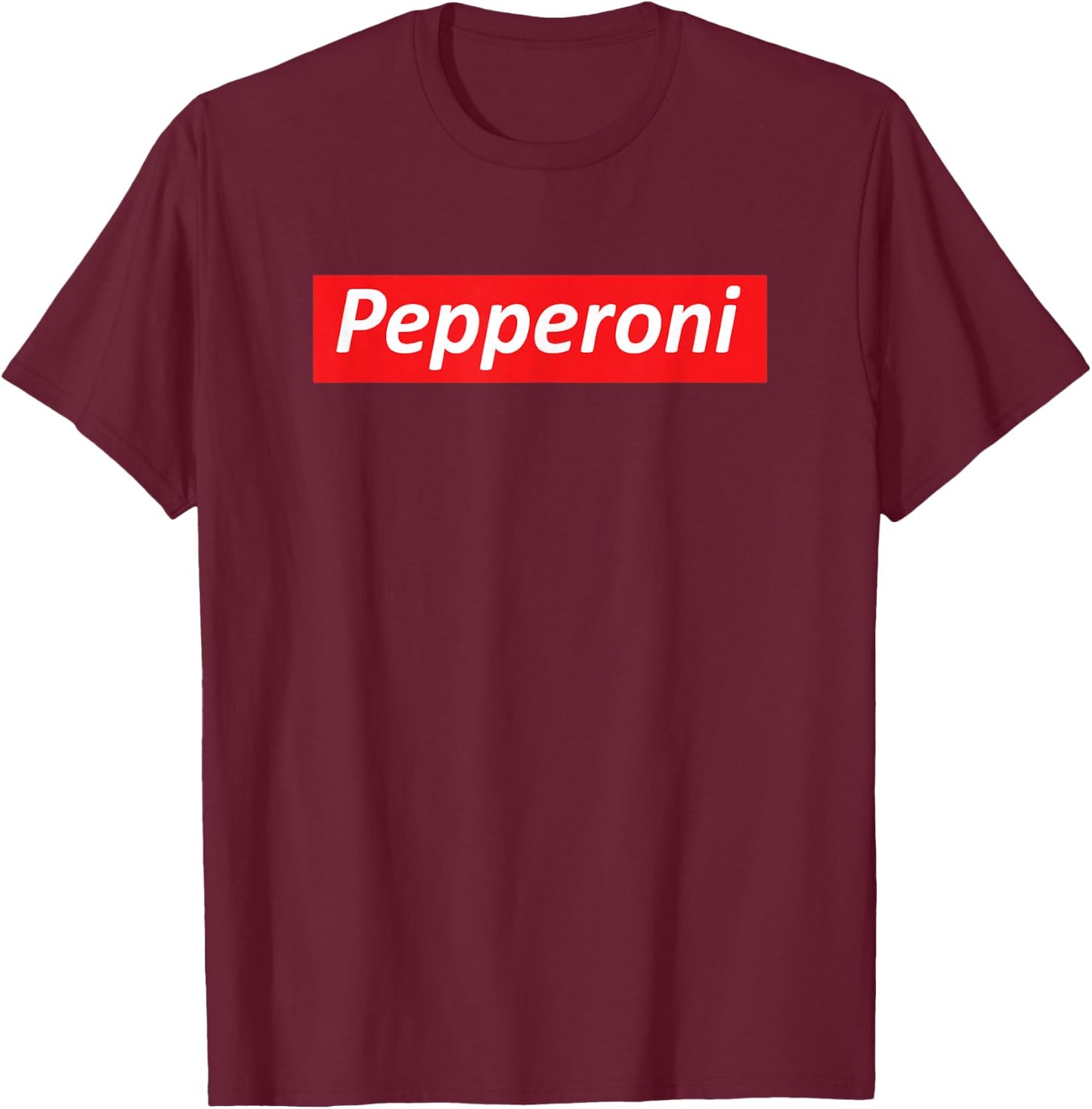Funny Pizza - Pepperoni & Not Supreme for Teens, Tweens T-Shirt - T-Shirt | Maroon