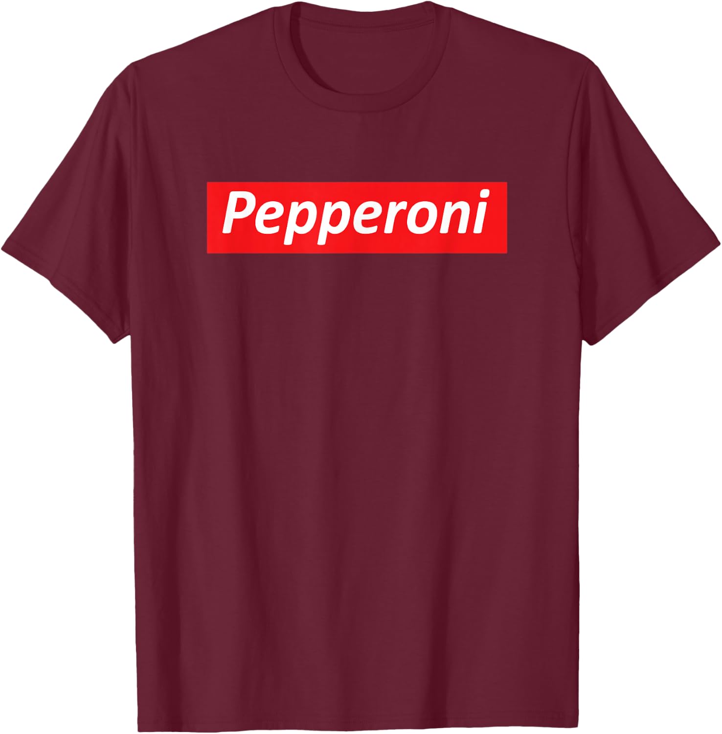 Funny Pizza - Pepperoni & Not Supreme for Teens, Tweens T-Shirt - T-Shirt | Maroon