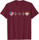 Basque Country & USA T-Shirt - T-Shirt | Maroon