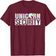 Halloween Mom Dad Daughter Adult Costume Unicorn Security T-Shirt - T-Shirt | Maroon