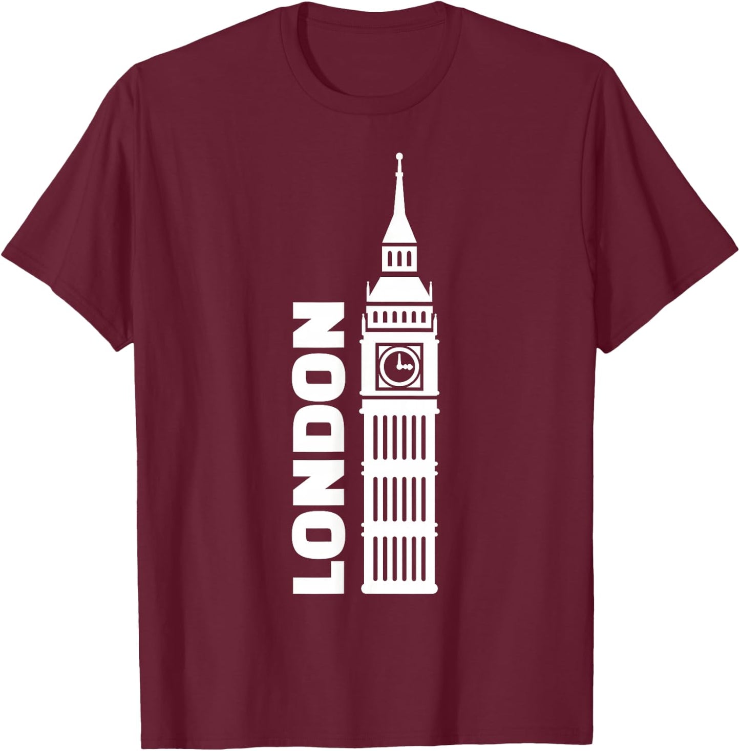 London Big Ben T-Shirt - T-Shirt | Maroon