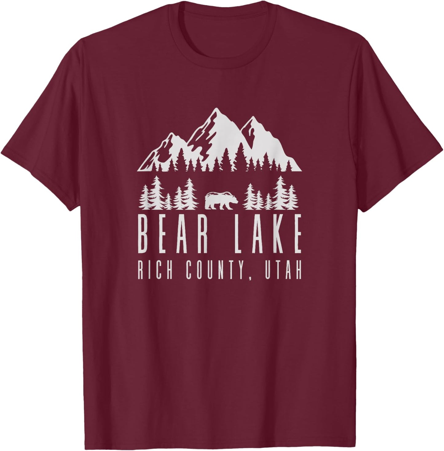 Bear Lake Utah Gift T-Shirt - T-Shirt | Maroon