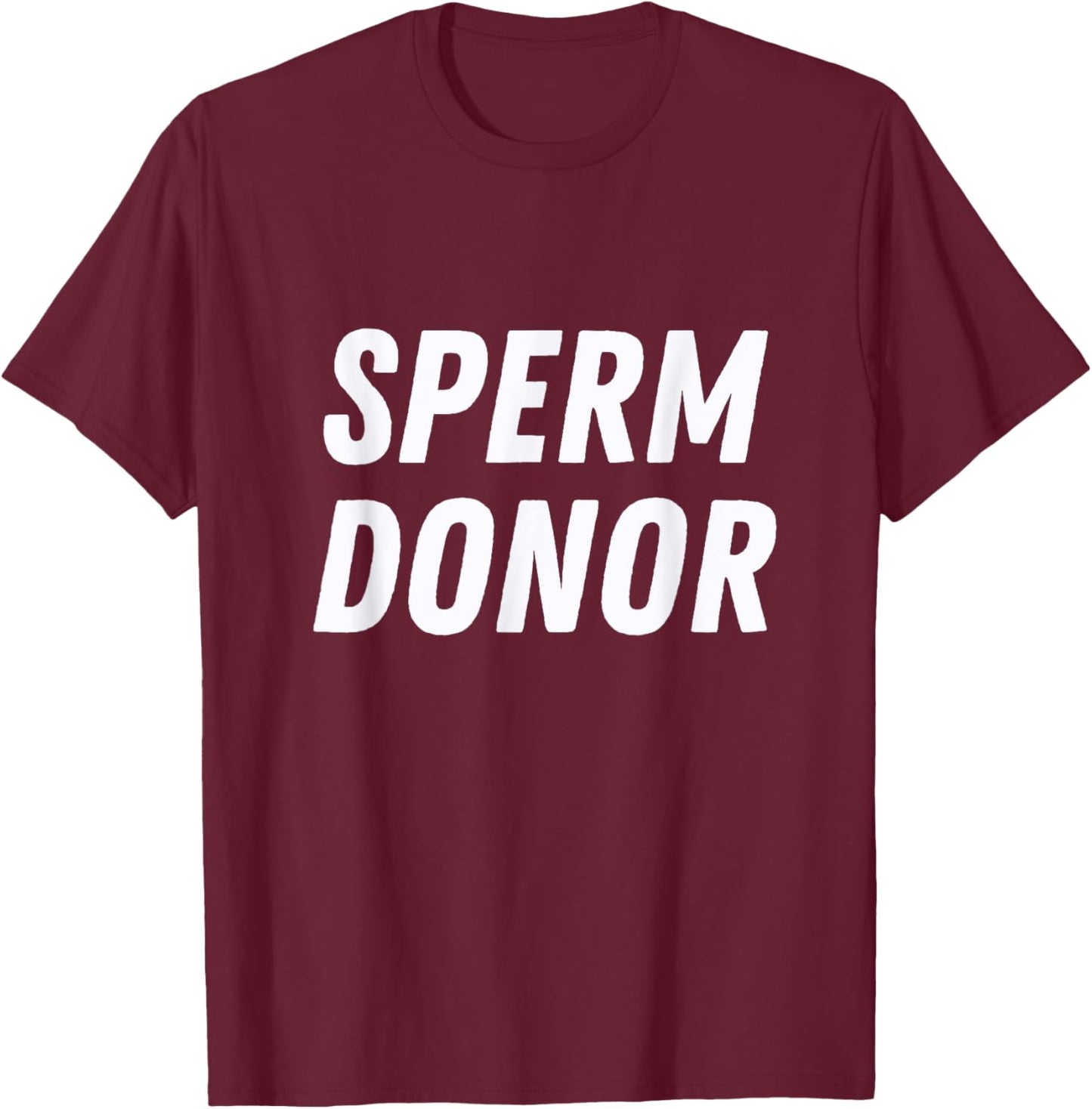 Sperm Donor Swim Team Funny Gag Graphic T-Shirt - T-Shirt | Maroon