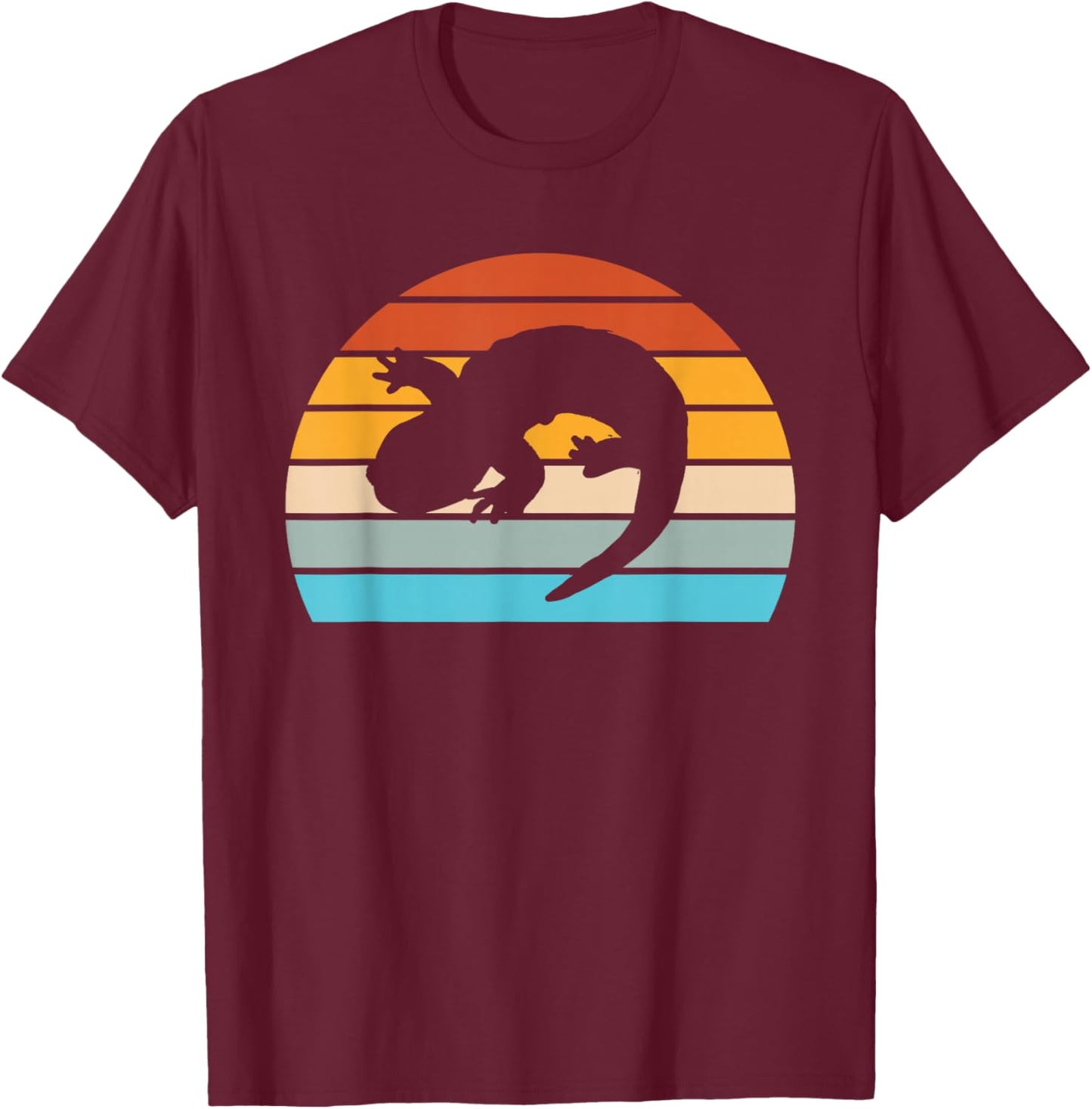 Hellbender Salamander Vintage Retro 80s T-Shirt - T-Shirt | Maroon