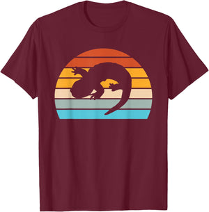 Hellbender Salamander Vintage Retro 80s T-Shirt - T-Shirt | Maroon