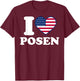 I love Posen I heart Posen T-Shirt - T-Shirt | Maroon